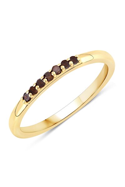 Rafaela Donata Edelsteinring Ring Sterling Silber gelbvergoldet Diamant rot-b...