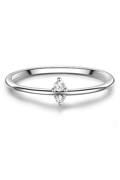 Glanzstücke München Silberring Ring Sterling Silber Zirkonia weiß