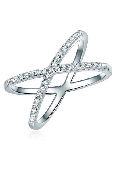 Lulu & Jane Silberring Ring Sterling Silber Zirkonia weiß