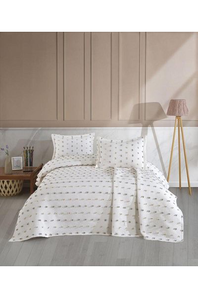 Stylish Home BED BLANKET 240 x 260 WITH 2 PILLOWCASE 50 x 70 ESLEM
