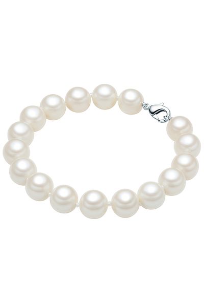 Lulu & Jane Perlenarmband Armband Muschelkernperle Weiß