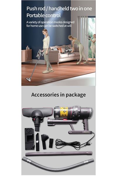 SOKANY Vacuum Cleaner, 4M Corded Stick Vacuum Cleaner, 2000W Suction for Hard Floor/Pet Hair(SK-3378)
