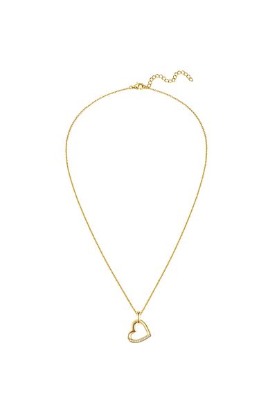 Rafaela Donata Silberhalskette Kette Mit Anhänger Sterling Silber Gelbgold Zirkonia Weiß