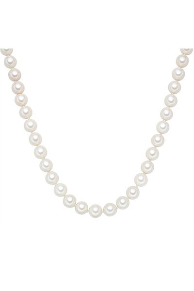 Lulu & Jane Perlenhalskette Kette Muschelkernperle Weiß