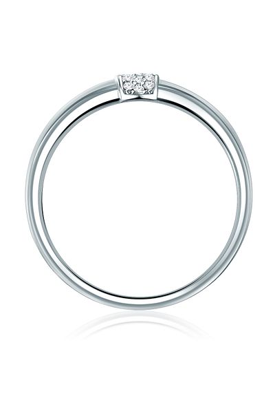 Trilani Silberring Ring Sterling Silber Zirkonia Weiß