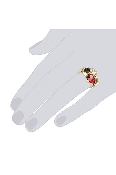 Lulu & Jane Modeschmuckring Ring gelbgold