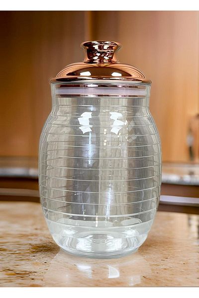 Bisbell Acrylic Candy Jar with Rose Gold Lid,Storage Container,3571