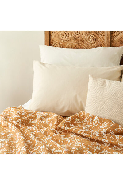 Bella Maison Heather Cotton Single Printed Pike Mustard (150X220 cm)