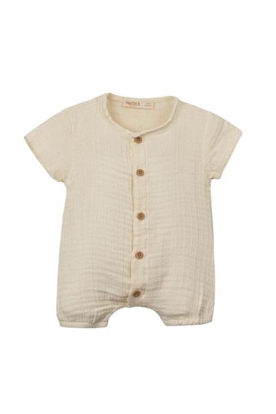 ToprikoKids Natural 100% Cotton Half Sleeve Muslin Jumpsuit