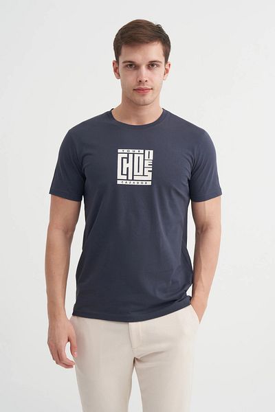 Cazador Ανδρικό μπλουζάκι Crew Neck Anthracite 4165