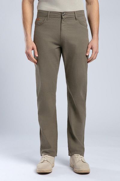 Lee Cooper Ανδρικό υφαντό παντελόνι Rick Nd 1 Mink