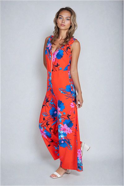 SCREENSHOT Women's 100% Woven Viscose Floral Patterned Jumpsuit / Comfortable and Stylish Design