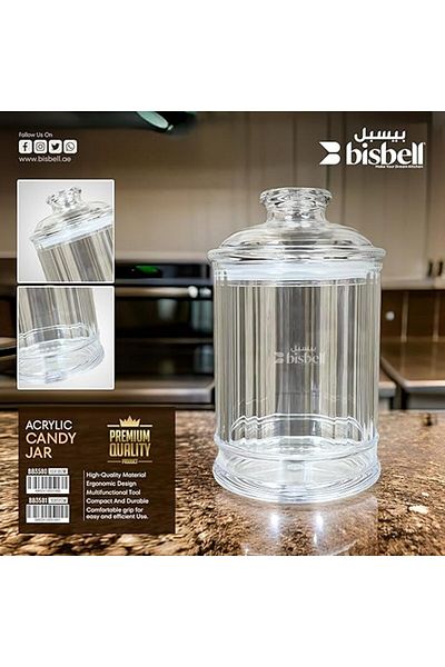 Bisbell Acrylic Candy Jar, Clear Glass Design,Storage Container,BB3581