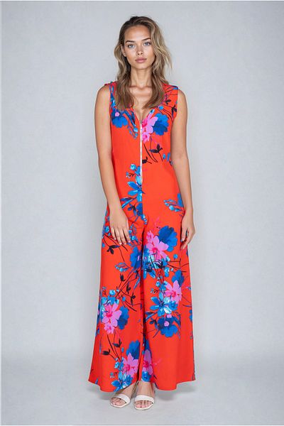 SCREENSHOT Women's 100% Woven Viscose Floral Patterned Jumpsuit / Comfortable and Stylish Design