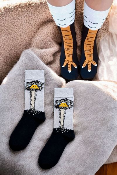 ZEYZEY MONKEY Σετ κάλτσες με μοτίβο Unisex με πόδια κοτόπουλου και γαλοπούλας