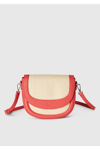 United Colors of Benetton Women's Coral Logo Shoulder Bag