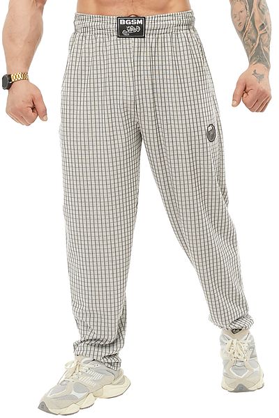 BGSM Men's Loose Fit Sweatpants Petite Square Body Pants PNT1389