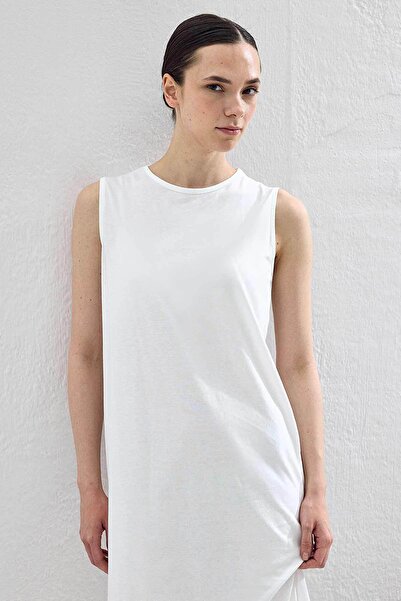 Hooopstore Cotton White Lining Dress