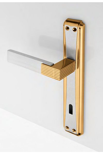 Üsküp Yapı & Mimarlık Elite Tulip Mirror Gold-Satin Door Handle