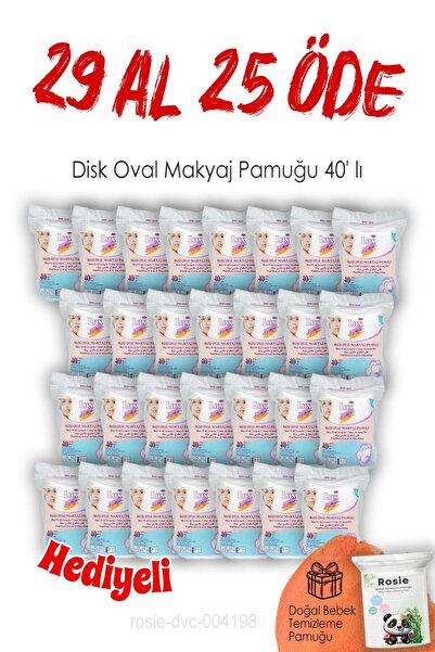 LUX 29 AL 25 ÖDE Lux Disk Oval Makyaj Pamuğu 40' lı ve ROSIE