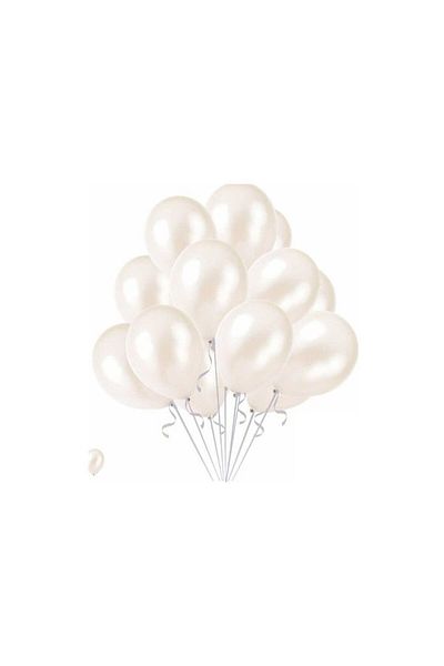 ZENVİVA Metallic Balloon White 100 Pcs