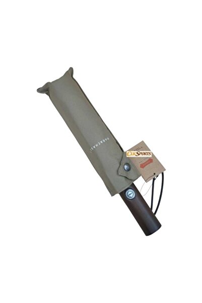 parachase Tam Otomatik Ahşap Saplı Çıtçıtlı Kılıflı Şemsiye - Bej