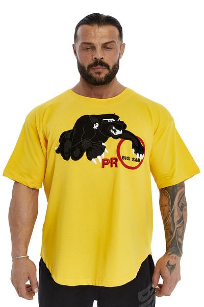 Big Sam Oversize, Embroidered Cotton T-Shirt Gym Rag Top Big Sam 3380
