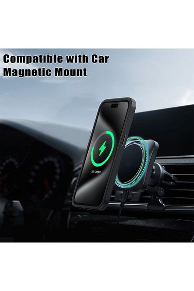 SKYDDAR INNOVATION Carcasă de protecție pentru iPhone 16 Pro, [pachet 360°] Colorverse Magsafe, albastră, set cu autocolant