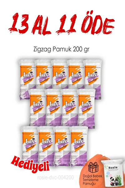 LUX 13 AL 11 ÖDE Zigzag Pamuk 200 gr ve ROSIE