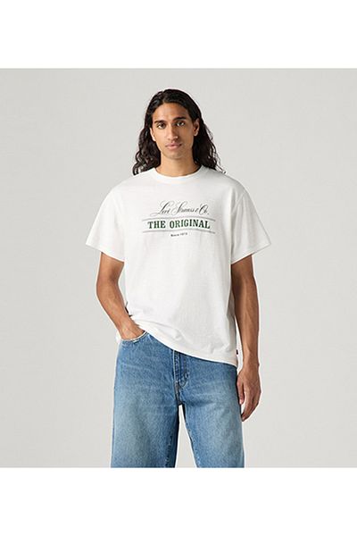 Levi's White Ss Relaxed Fit Tee T-Shirt For Men