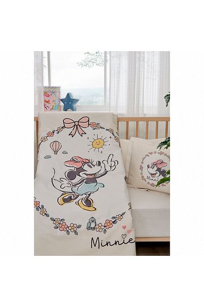 Özdilek Özdilek Minnie Sunshine Licensed Disney Ranforce Baby Duvet Cover Set