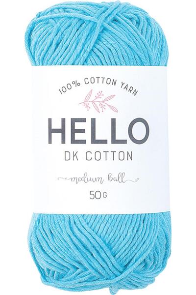 Hello خيوط تريكو قطن DK 50 جرام رقم:151