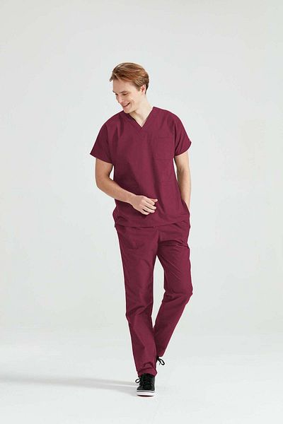 DEMOTEKS Costum Medical Elastan Bordo, Barbati - Model Classic Flex