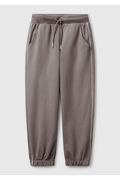 United Colors of Benetton Girl's Anthracite Contrast Logo Label Drawstring Sweatpants