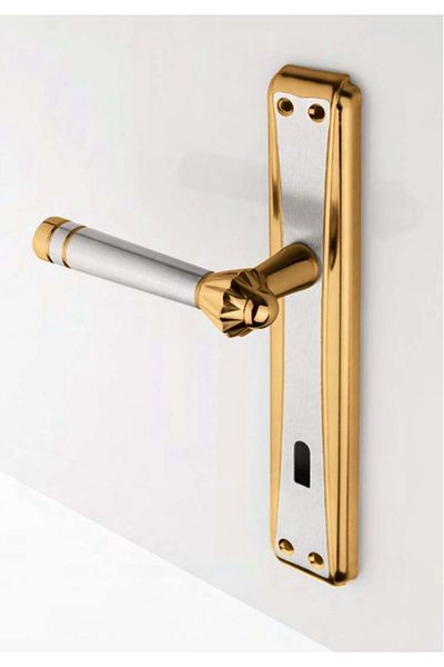Üsküp Yapı & Mimarlık Karizma Tulip Mirror Gold-Satin Door Handle