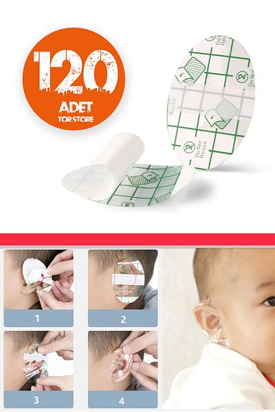 Tor Store 120pcs Baby and Kids Waterproof Ear Headband - Spigot Shower Hairdresser and Pool Swimming Protector