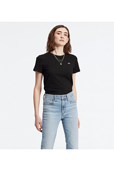 Levi's Yellow Perfect Tee Mineral Black X T-Shirt For Women