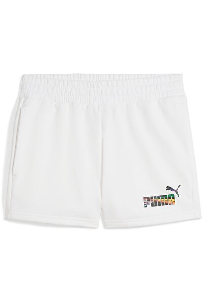 Puma Dámské kraťasy Puma Love United Mid-rise Shorts 4, Bílé