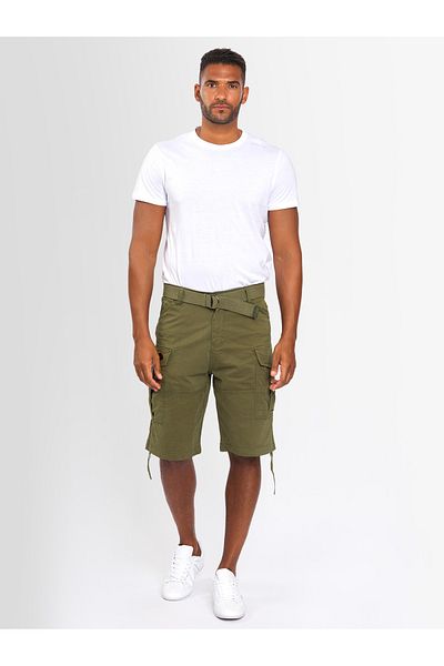 Alessandro Salvarini A. Salvarini Herren Designer Cargo Shorts Cargoshorts Kurze Hose Gürtel As133