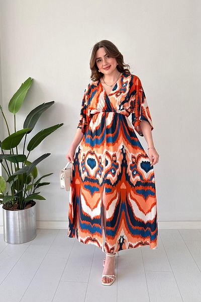 MaziButik Hare Bat Dress Orange