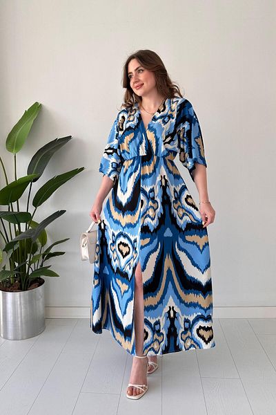 MaziButik Hare Bat Dress Blue
