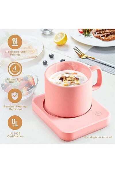 COOYA Electric Coffee Mug Warmer,with Auto Shutoff,3 Temperature Settings , Beverages,milk,tea,cupless