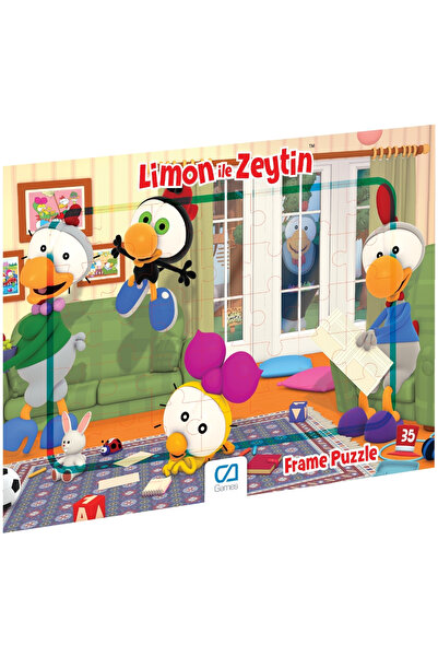 CA Games Limon ile Zeytin Lisanslı 35 Parça Çerçeveli 34x24cm Çocuk Puzzle Ya...