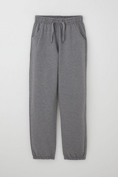 Breeze Boy's Bottom with Lacing Accessories, Elastic Waist and Pockets, 10-14 Years Old, Gray Melange