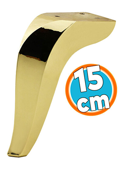 NZB Mobilya Kanepe Sehpa Tv Ünitesi Koltuk Ayağı 15 Cm Gold Altın Baza Ayakları