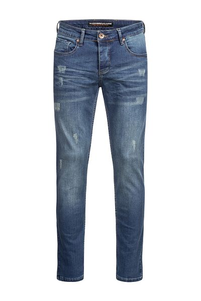 Alessandro Salvarini A. Salvarini Designer Herren Jeans Hose Basic Stretch Jeanshose Regular Slim