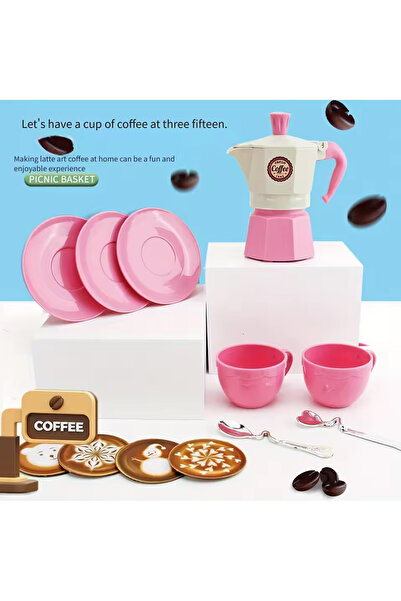 Choice اللون الوردي تتظاهر الفتاة الصغيرة باللعب بسلة نزهة ومجموعة حفل الشاي ومجموعة الشاي بما في ذلك القهوة