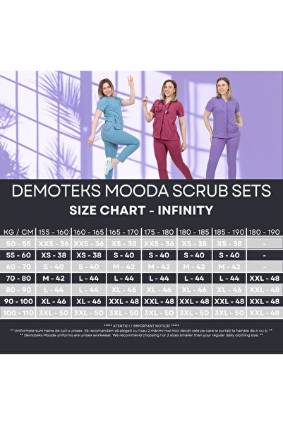 DEMOTEKS Women's Medical Uniform Set - Khaki Green Blouse And Pants, Infinity Model