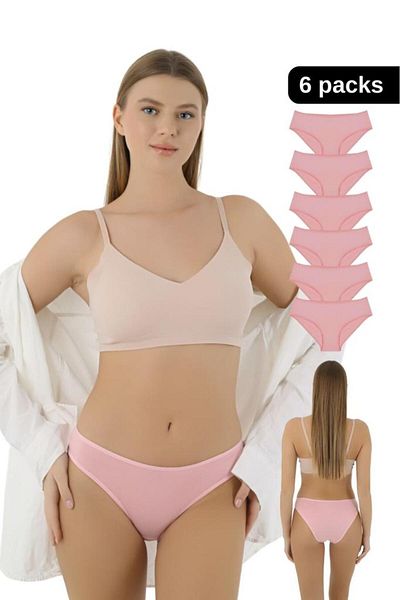 CNT Pack of 6 Premium Lycra Women's Combed Cotton Panties