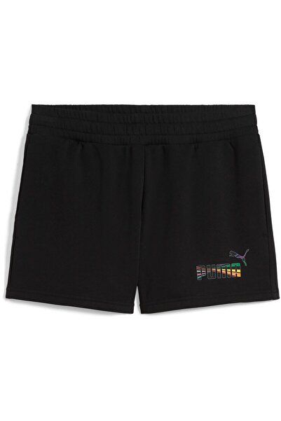 Puma Dámské kraťasy Puma Love United Mid-rise Shorts 4, Černé